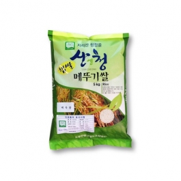 (2024년산 햅쌀) 산엔청 무농약 메뚜기쌀 찹쌀,찰현미 5kg/10kg _오부친환경영농조합