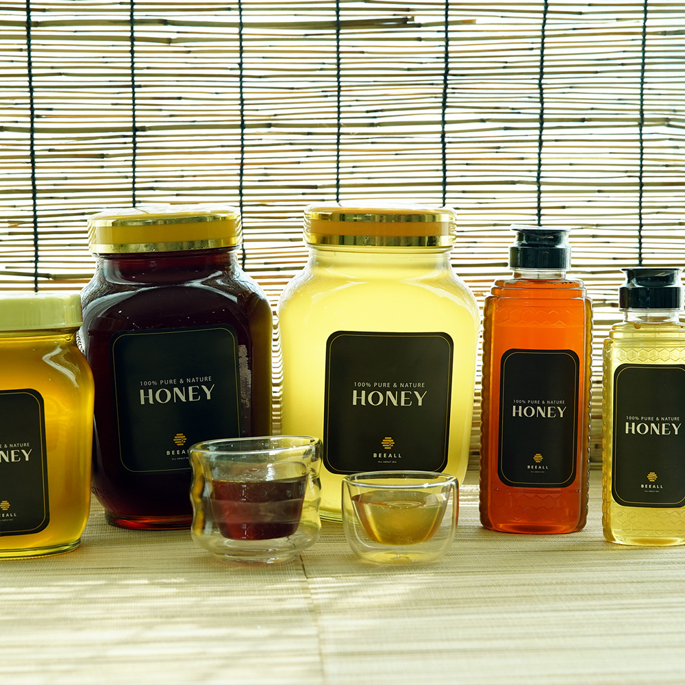 자연벌꿀 1+등급 500g*2, 1.2kg, 2.4kg_비올(BEEALL)